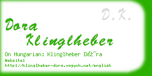 dora klinglheber business card